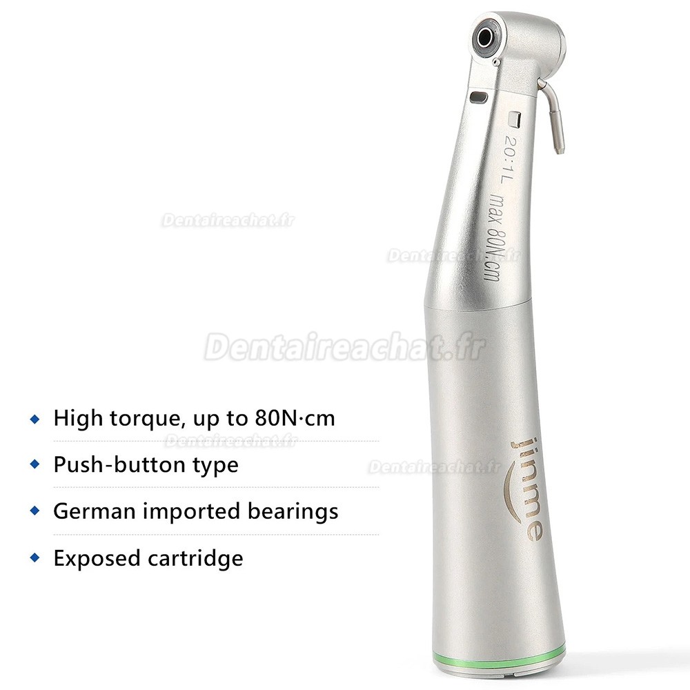 Contre-angle 20:1 à led fibre optique Jinme W201L pour implant dentaire